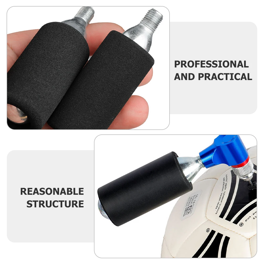 

6Pcs Professional Bike Pump Cover Black Lightweight Portable Sponge Inflator Cover Windproof Waterproof Cycling Tire Accessory