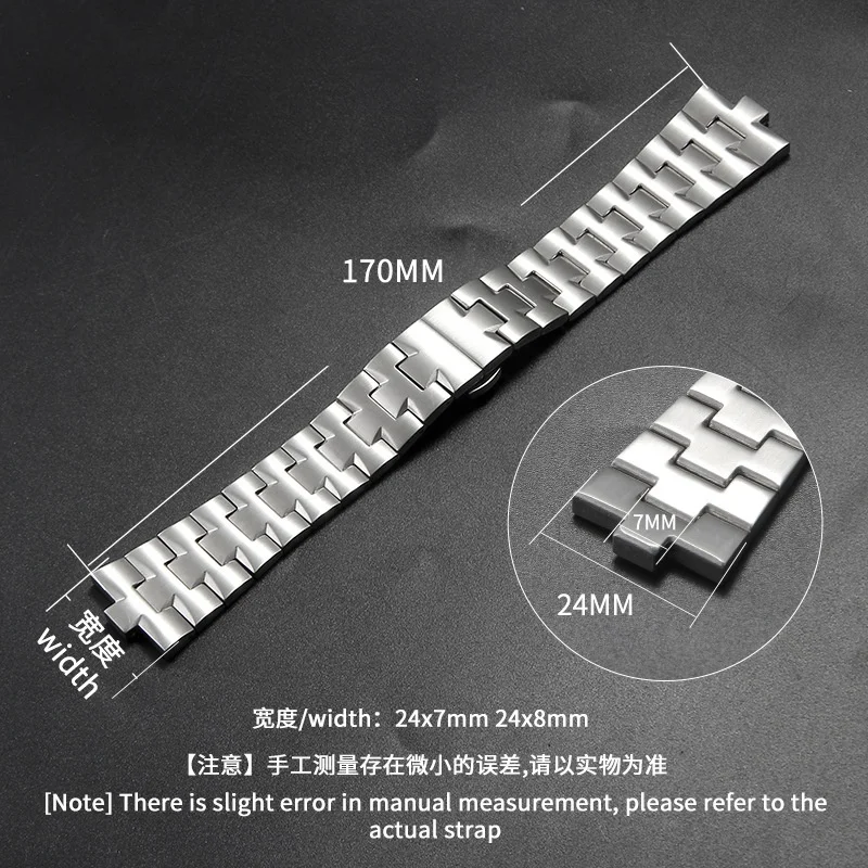24x7 24x8mm Waterproof Sweatproof Durable Excellent Solid Steel Watchband for Vacheron Constantin Overseas 47040 VC47450 P47040