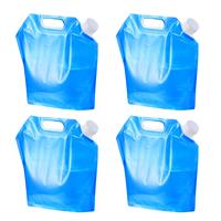 4 Pack Water Container, 5L Collapsible Drinking Car Water Carrier Container, Outdoor Folding Water Bag for Sport, Hiking