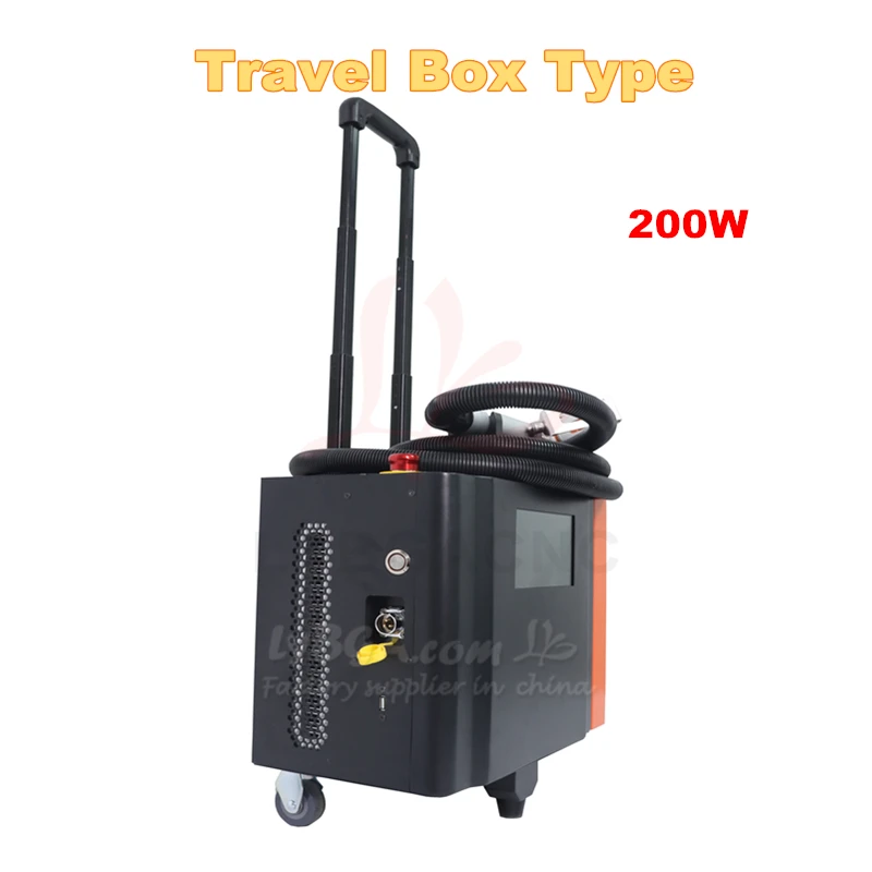 Macchina per la pulizia laser a impulsi da 300 W Dispositivo per la rimozione della ruggine da 200 W Pulitore laser a fibra da 100 W Strumenti puliti senza contatto raffreddati ad aria per metallo