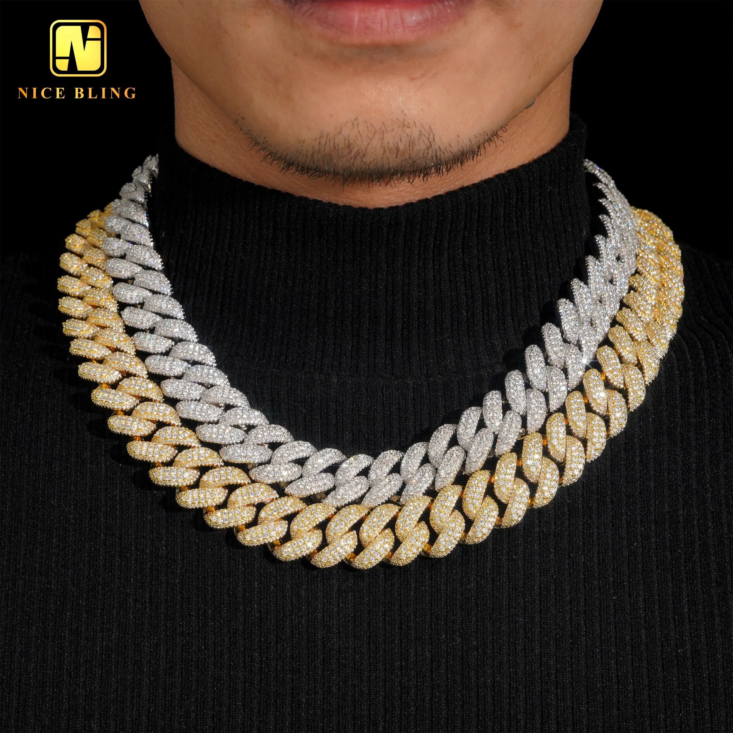 Wholesale Big Size Cuban Link Necklace 18k Gold Plated Hip Hop Rappers Thick Cuban Chains 18mm Brass Necklace and Bracelets，