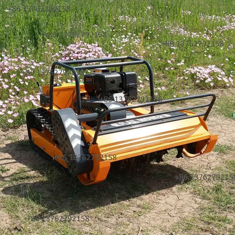 【2026】 US Spot Zero Turn Remote Control Flail Mower Flexible Steering Crawler Grass Cutter for Dense Residential Green Space