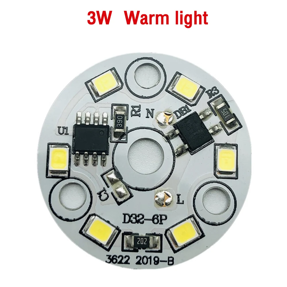 10pcs/lot LED Chip for Lamp Bulb 3W 5W 7W 9W SMD 2835 Round Light Beads AC 220V Bulb Chip Lighting Spotlight Accessories