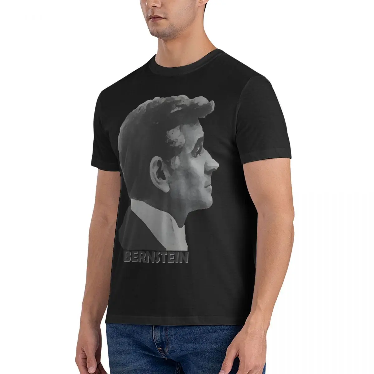 Conductor Men T Shirt Leonard Bernstein Funny Tees Short Sleeve O Neck T-Shirts Cotton Party Clothes