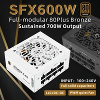 METALFISH SFX-500W completamente Modular 600W PSU 80Plus bronce blanco fuente de alimentación para Mini chasis ITX caja de ordenador pequeña 100/220V