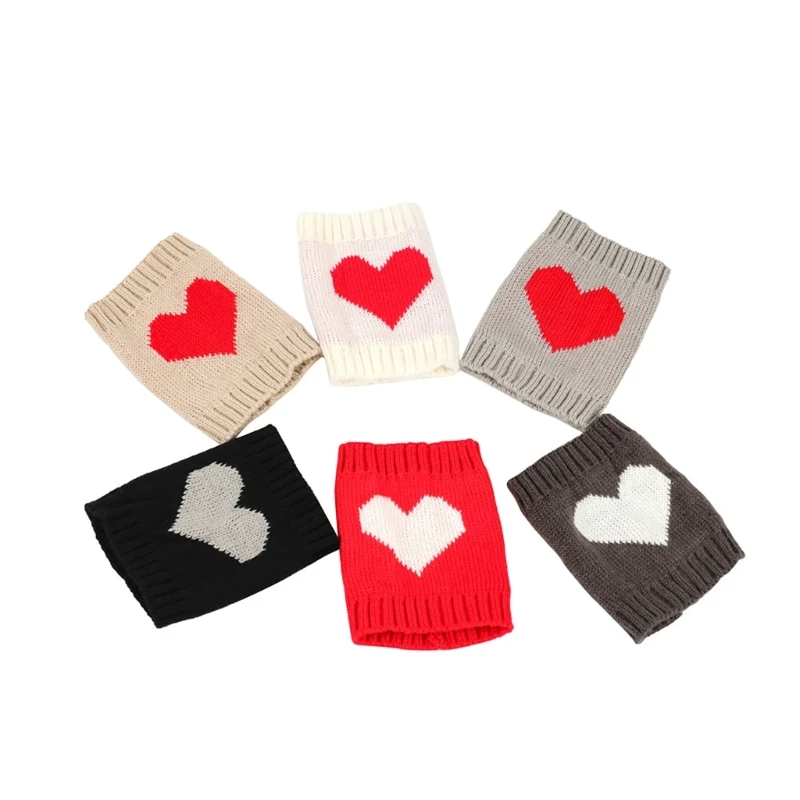 Knit Leg Warmers Love Heart Short Socks Breathable Leg Covers Fashion Accessory