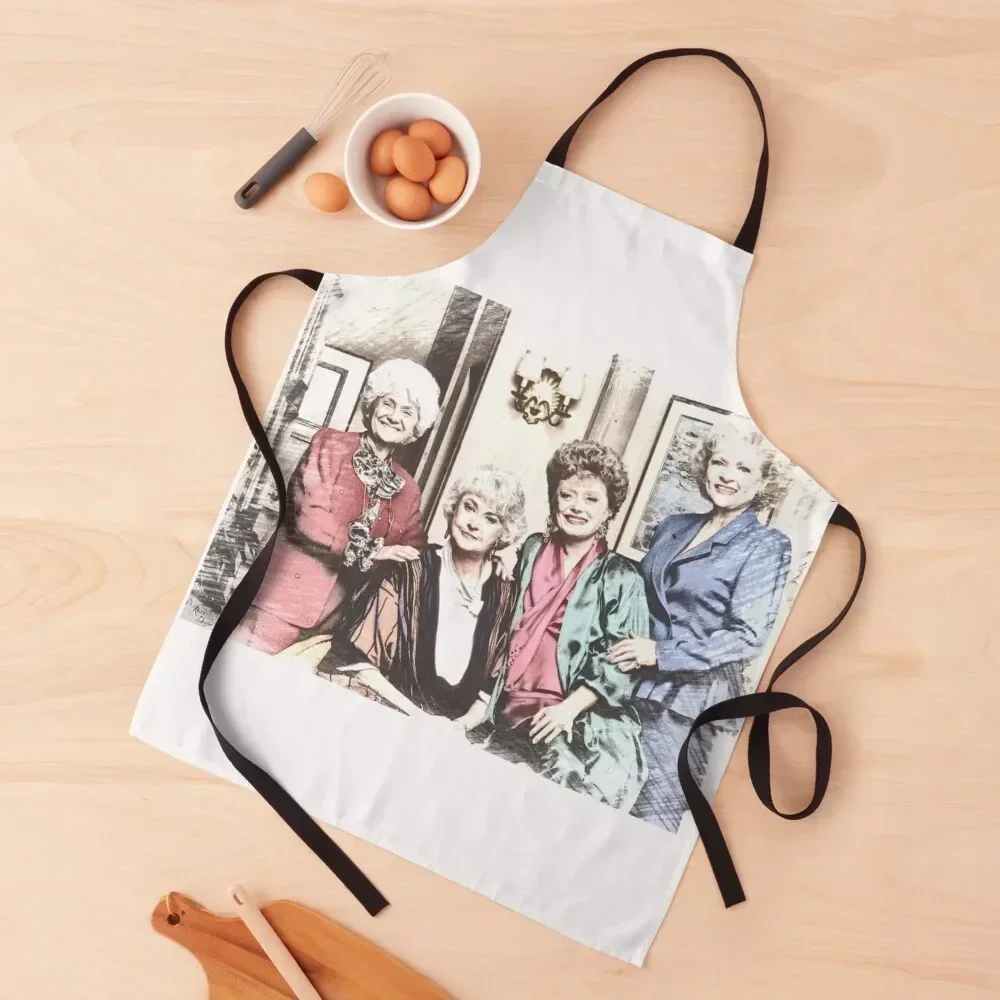

The Golden Girls 80s Vintage Apron kitchen woman Art kitchen item home women Apron