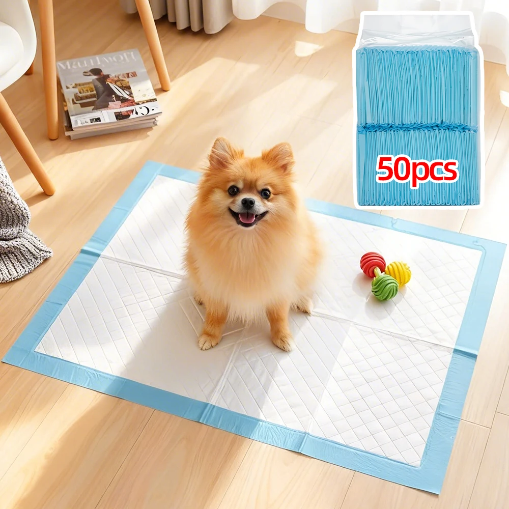 Couche pour animaux super absorbante, tapis d'entraînement pour chiens, couches jetables saines pour chats, tapis absorbant à séchage rapide pour chiens 60*45cm-50PC/45*33cm-100PC