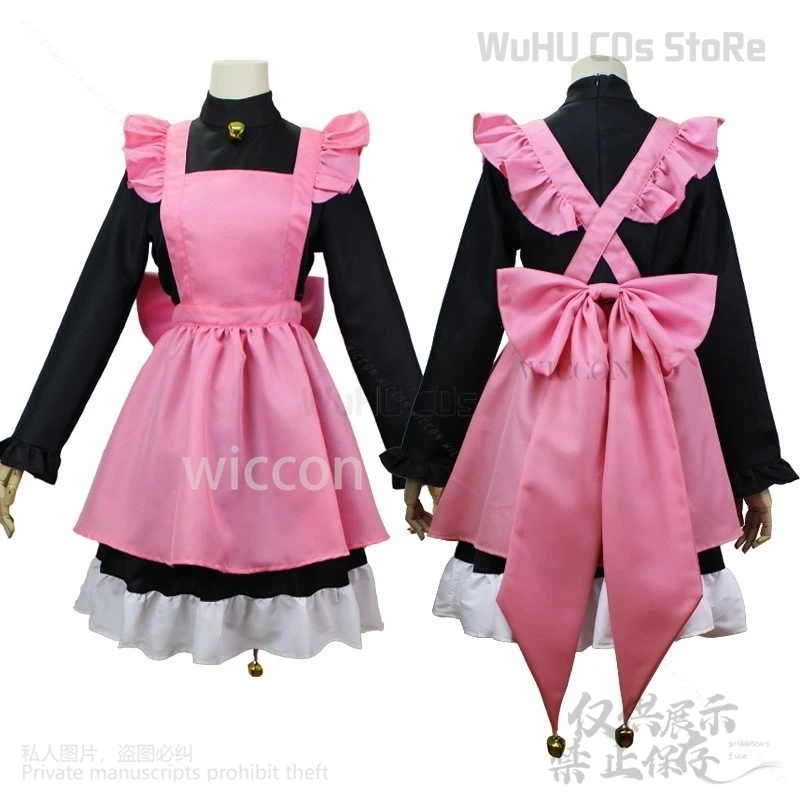 Anime Sakura Card Captor Cardcaptor Cosplay Cat Dress Lolita Furry Ear Wigs Sakura Costume Black Pink For Girls Woman