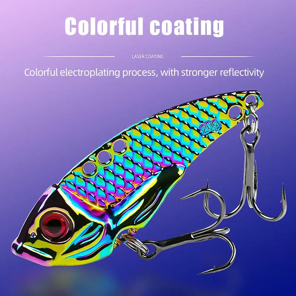 

5 Pcs Metal VIB Lure 3D Eyes Pencil Balancer Spoon Jig Painting Fishing Lure Hard Bait Fishing Tackle Treble Hook 3g5g7g10g15g20