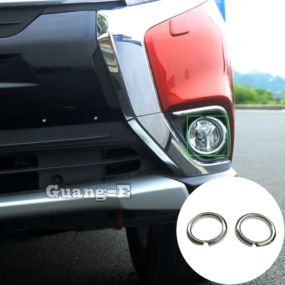 

Front Fog Light Lamp Detector Frame Stick Eyebrow ABS Chrome Trim Parts For Mitsubishi Outlander 2016 2017 2018 2019 2020 2021