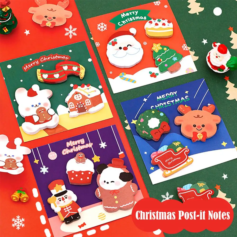 Cartoon Christmas Combination Sticky Notes Office Daily Sticky Stationery Paper Student fai da te Student Notes School O I5E5