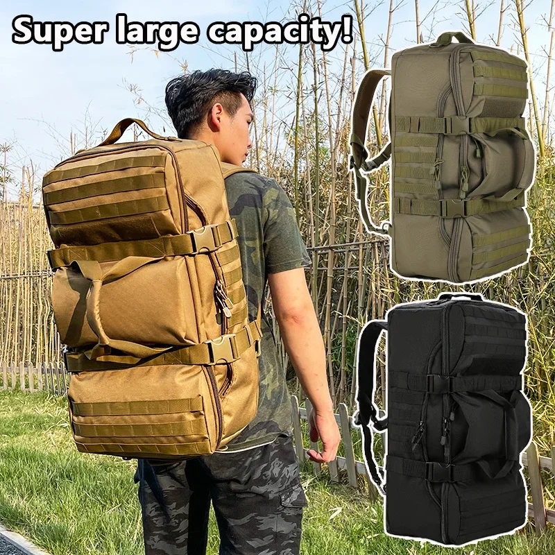 

Уличные сумки для альпинизма, большая вместительная сумка для ручной клади, многоцелевой рюкзак, мужская портативная дорожная сумка, сумки для багажа двойного назначения