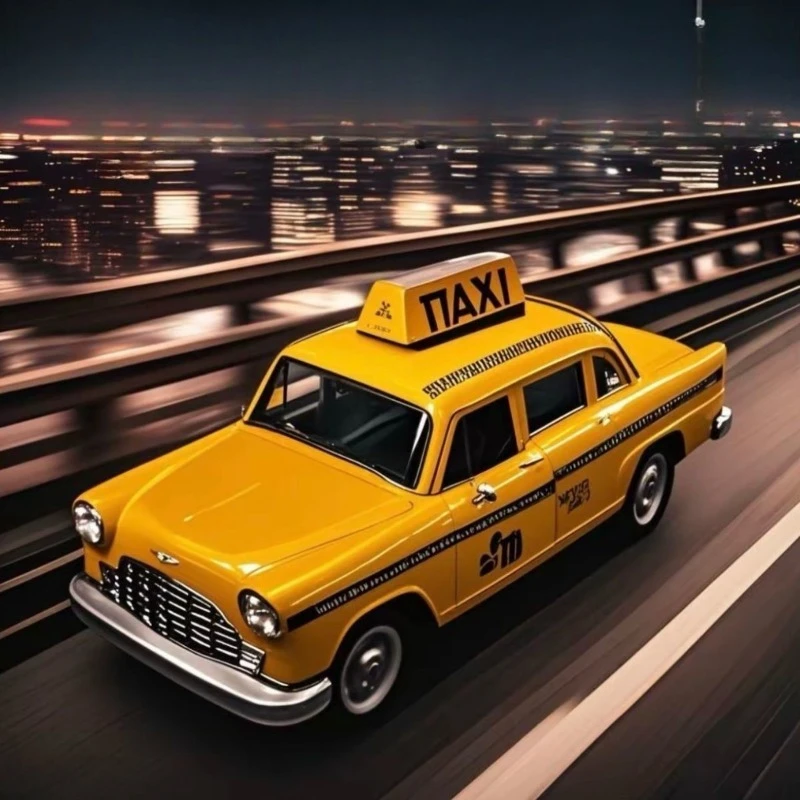 In stock /1:36 alloy taxi simulation car, brand new clearance simulation model, collectible ornament/children's toy