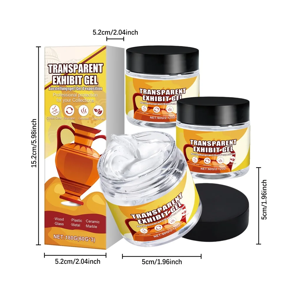Gel de exibição seguro de nível profissional reutilizável e facilmente reposicionável. Vitrine de decoração para casa