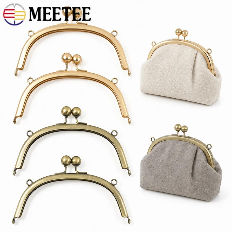 1/2/4/5 Stück 16,5 cm Metall-Klappverschluss für Handtaschen, Party-Clutch-Taschen, Griff-Schnalle, DIY-Nähzubehör für die Herstellung von Handtaschen