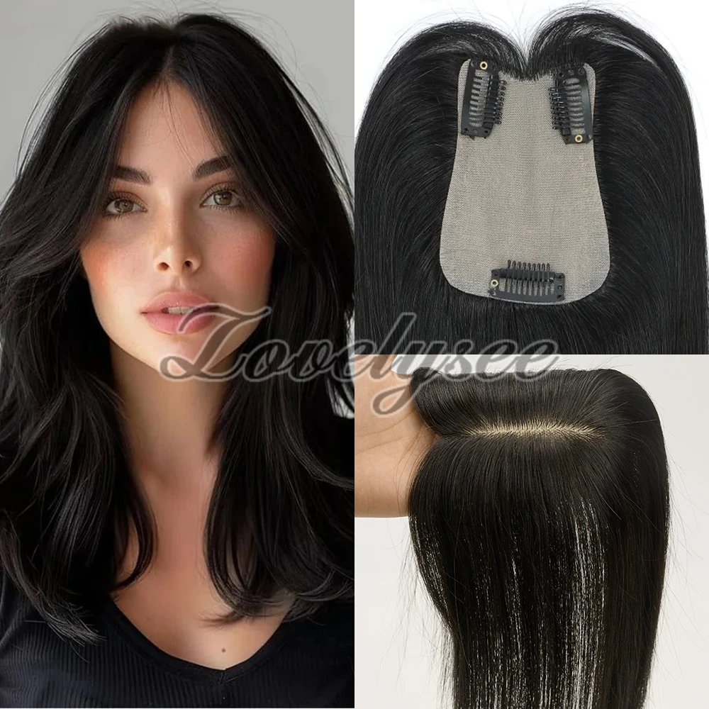 

Накладка для волос Lovelysee из натуральных прямых волос, 7*11 см, с машинной имитацией кожи, невесомая, с широкой линией роста волос, для женщин