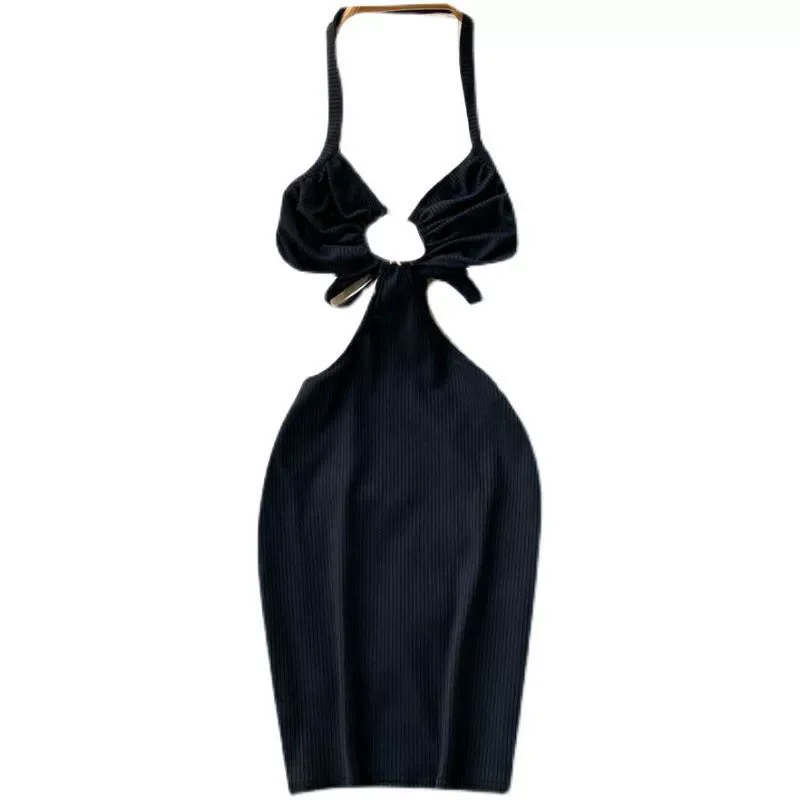 Frauen Kleid Sexy Cut Out Taille Paket Hüften Split, Figurbetontes Kleid Sommer Mode Dame Gestrickte Party Vestidos Sommerkleid