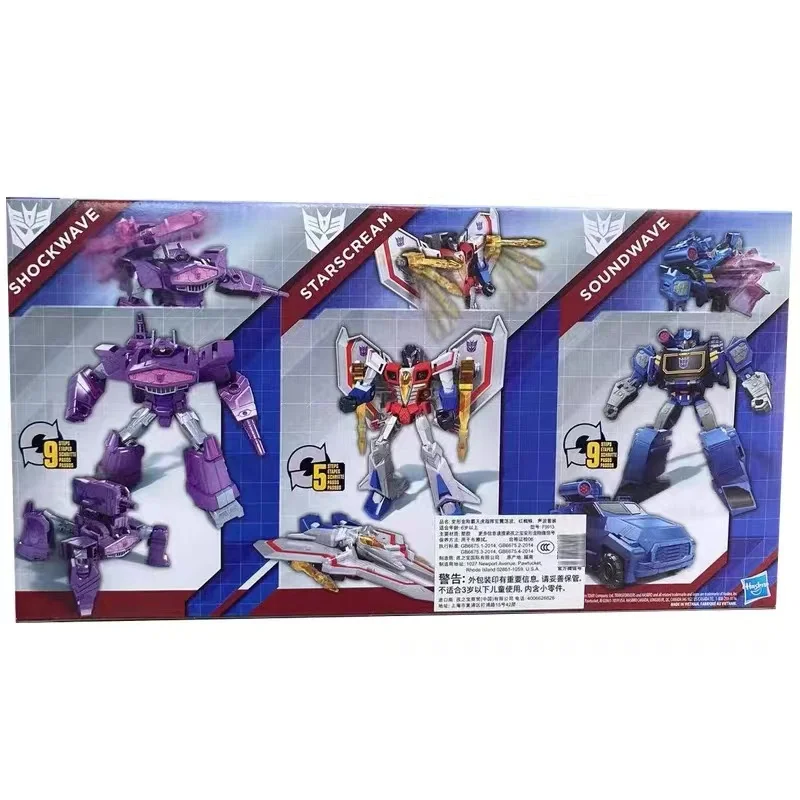 Nuevos robots de juguete Hasbro Transformers Decepticon Shockwave, Starscream, Soundwave, juego para 3 personas, colección de pasatiempo, regalo de vacaciones para niño