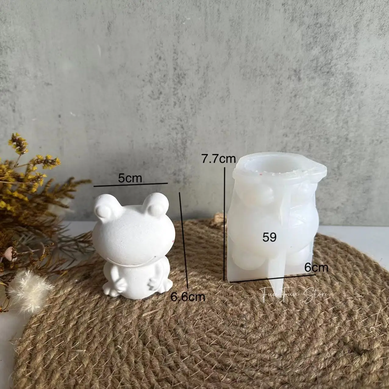 DIY Cute Cartoon Frog Koala Scented Candle Silicone Mold Handmade Plaster Drops Glue Animal Candle Diffuser Stone Making Tool