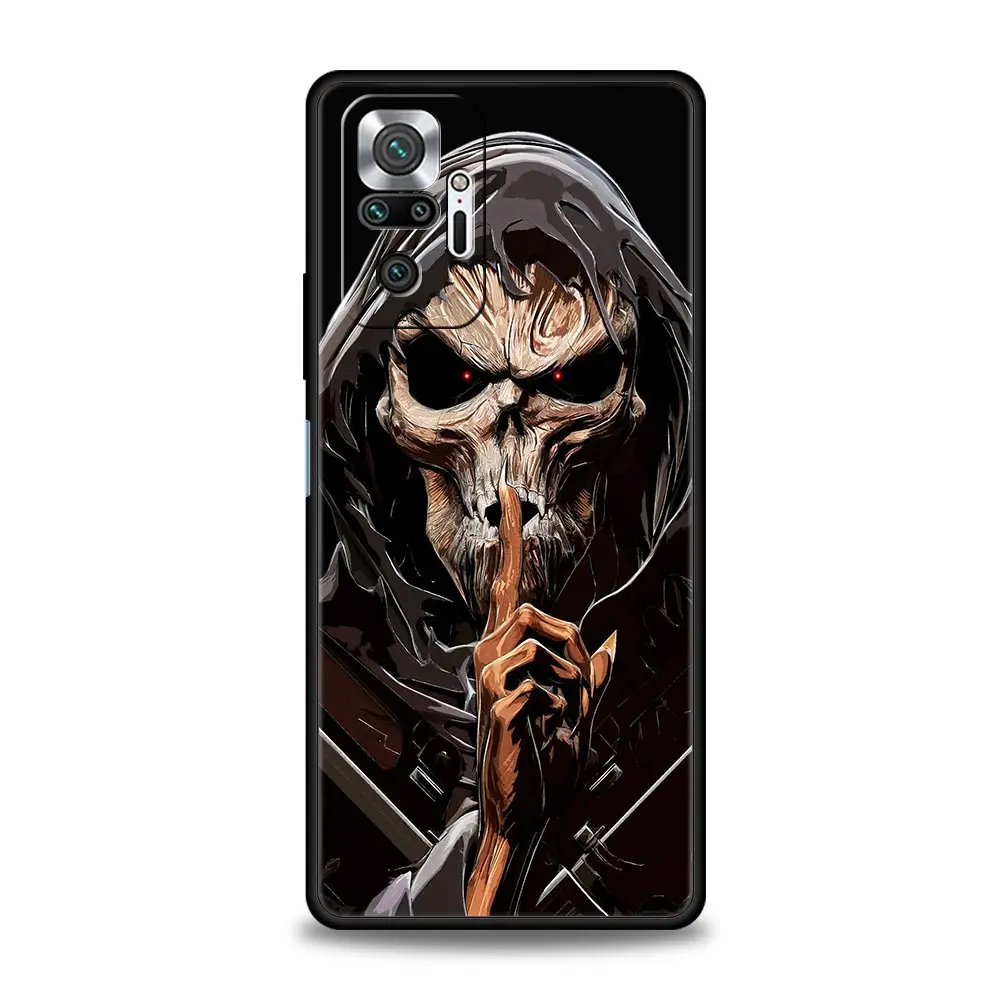 Skull Skeleton Grim Reaper Fashion Phone Case For Xiaomi Redmi Note 12 11 9S 9 8 10C Pro 9T 8T 9C 9A 8A K40 Gaming Soft Cover