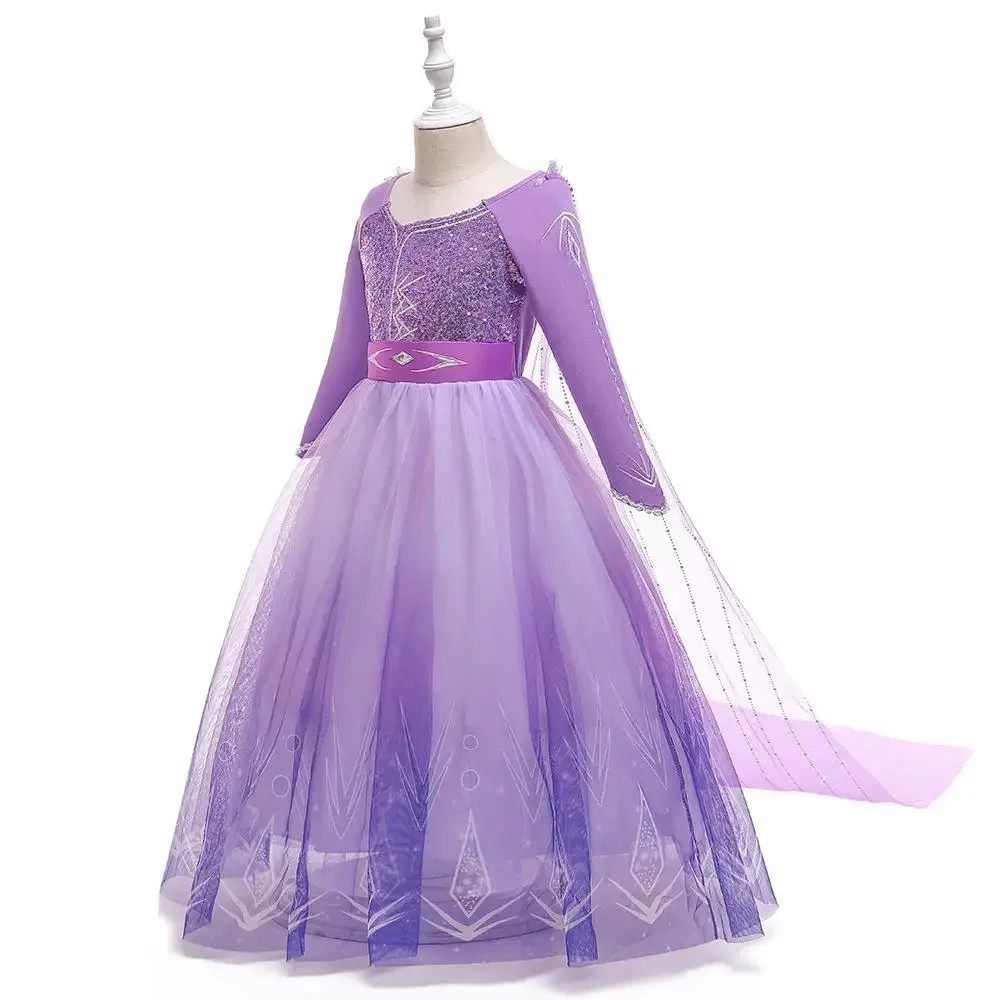 Sukienka Księżniczki Elsy Frozen dla Dziewczynek Cosplay Disney Królowa Śniegu Urodziny Halloween Karnawał Dziecięca Elsa Frozen Vestidos