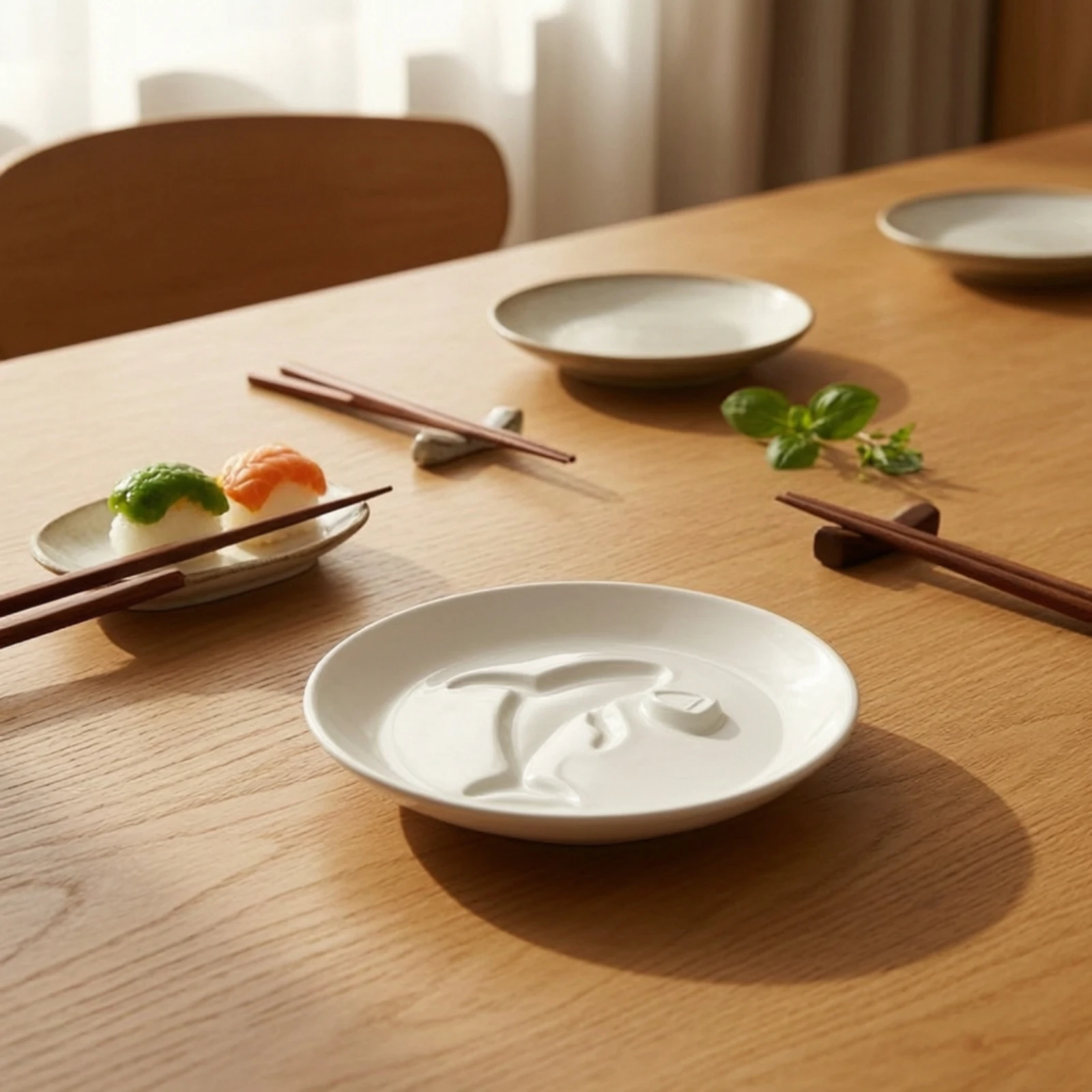 Soy Sauce Dish with Embossed Whale Decorative Whale Dipping Dish Dishwasher Safe Minimalist for Sushi Lovers, Dinner Parties view 5