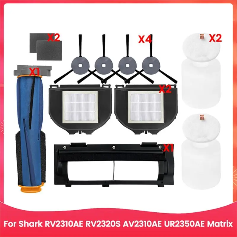 

Запасные части ABGG для робота-пылесоса Shark RV2310AE AV2310AE UR2350AE Matrix, 1 основная боковая щетка, крышка HEPA-фильтра