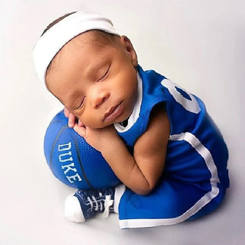 

Комплект спортивной одежды для новорожденных для фотосессии, костюм для фотосъемки, реквизит для фотосессии новорожденных с мини-баскетбольным мячом, профессиональный реквизит для студийных фото