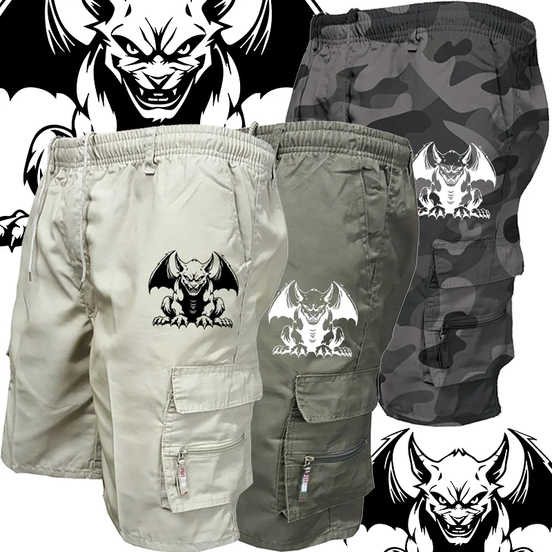 New Fashion Cool Printed Short Pants Summer Men's Cargo Shorts Casual Loose Drawstring Shorts S-3XL