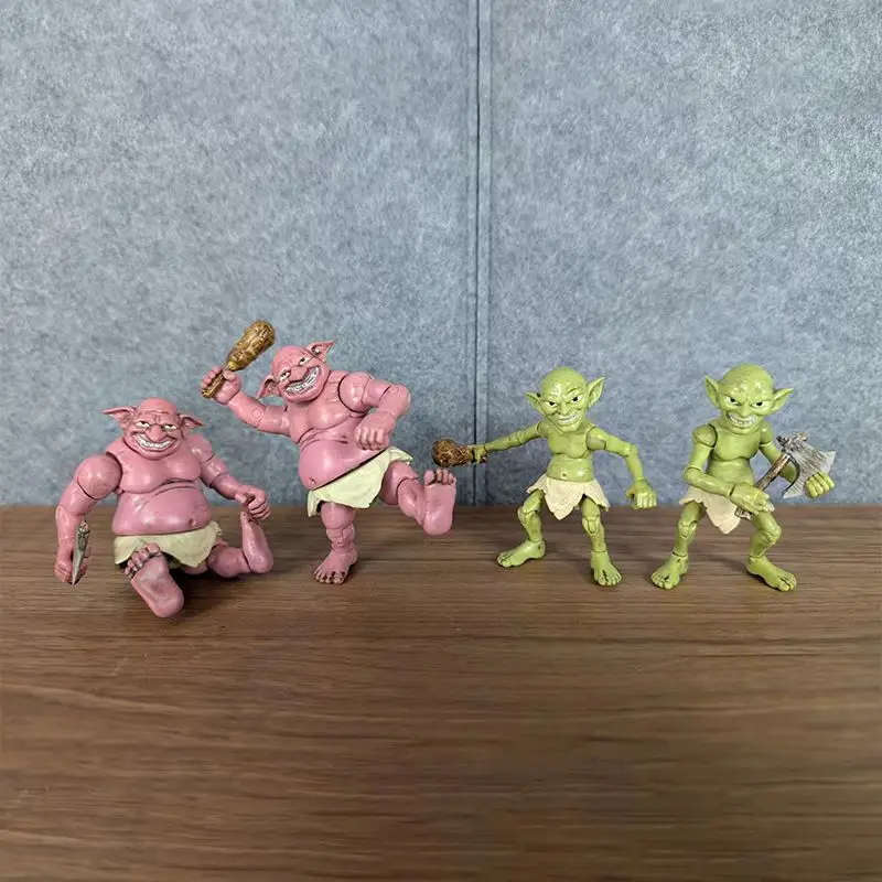 متوفر 8 سنتيمتر المقصورة عفريت المنقولة عمل الشكل الأحمر والأخضر الشيطان المشترك سوبر مرنة نموذج اليابانية تحصيل اللعب الهدايا #4