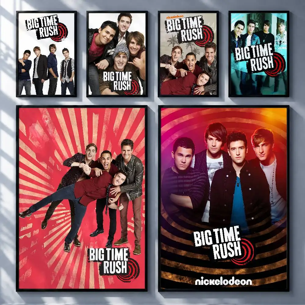 Trending Band Big Time Rush Premium Self-Adhesive No Residue Wall Sticker for Home Office Bar Decor