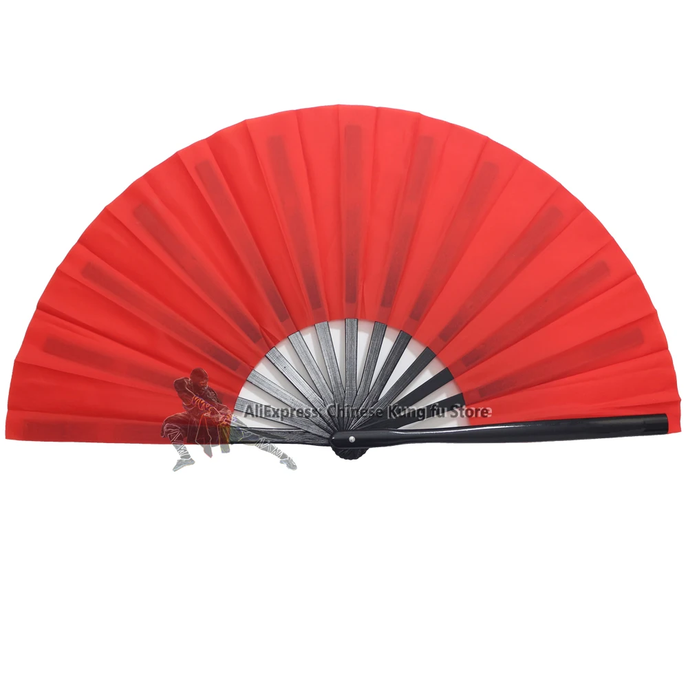 Solid Color Tai Chi Fans Kung fu Fan Martial arts Wushu Training Equipment High Quality Bamboo Big Sound