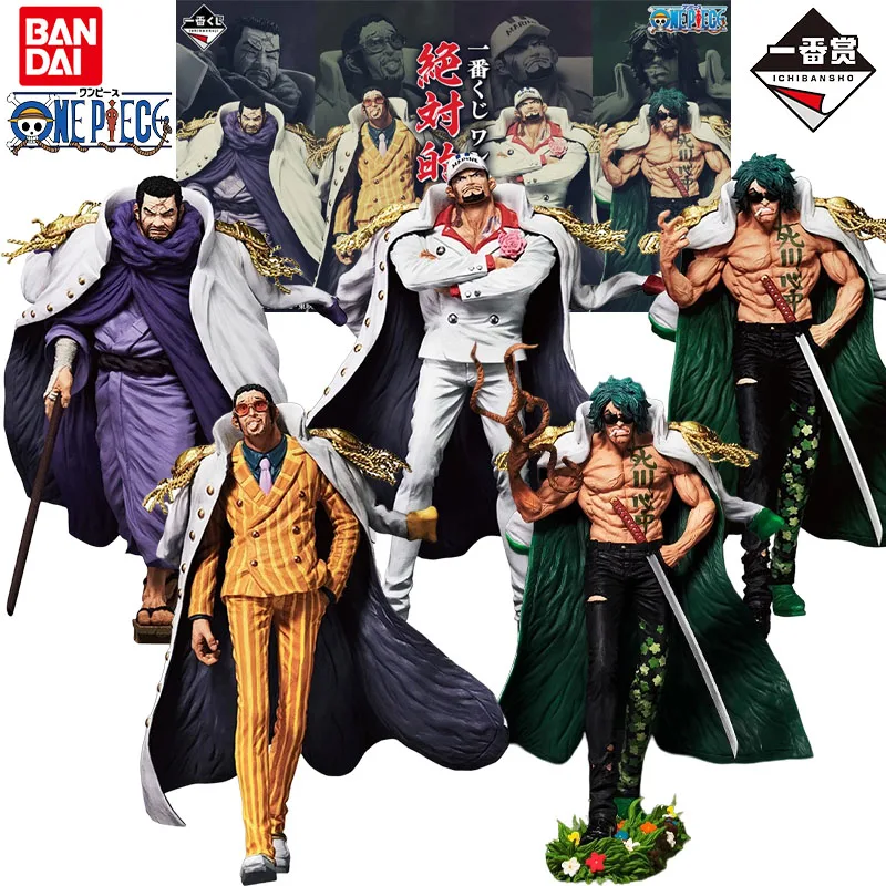 Bandai Genuine Ichiban ONE PIECE Anime Figure MARINE Admiral Absolute Justice Toys for Kids Christmas Gift Collectible Model