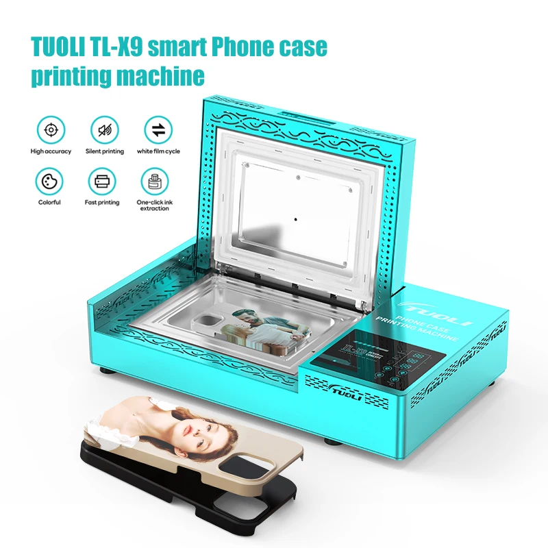 TUOLI TL-X9 Mobile Phone Case Printer Customize DIY Mobile Cover Making Machine Sublimation Blanks Printing for iPhone Samung