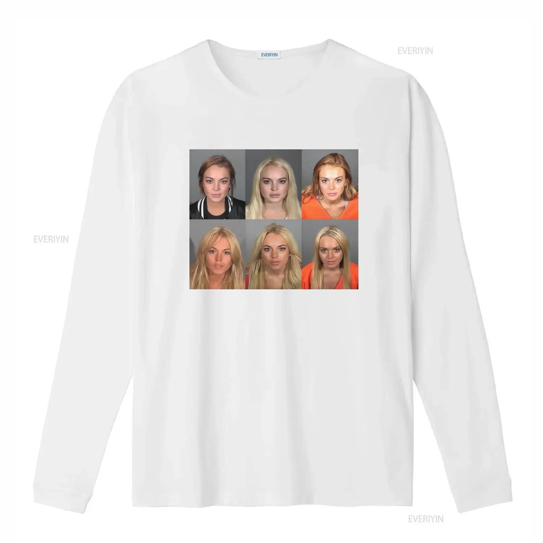 Lindsey Lohan Mugshot Gallery Softstyle T Shirt High Quality Print Comfortable Fabric Perfect for Fans vintage Washed - view 4