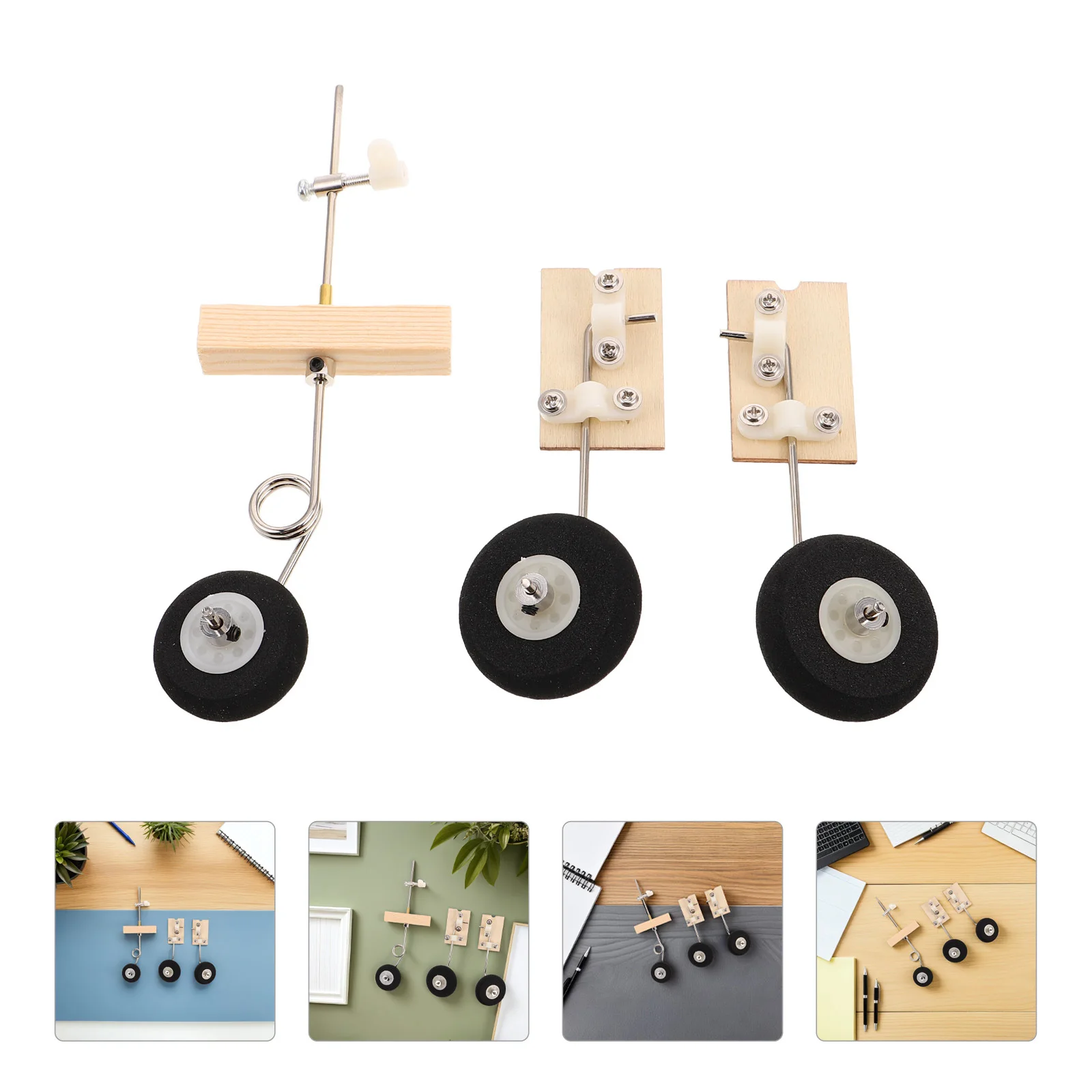 2 ensembles de roues d'atterrissage pour avion Rc, remplacement de train d'atterrissage Stable, accessoires d'atterrissage d'avion, pièces de rechange absorbant les chocs