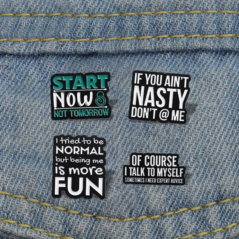 Hip Hop Lyrics Enamel Pins Custom IF YOU AIN'T NASTY DON'T ME Brooches Lapel Badges Funny Jewelry Gift for Friends