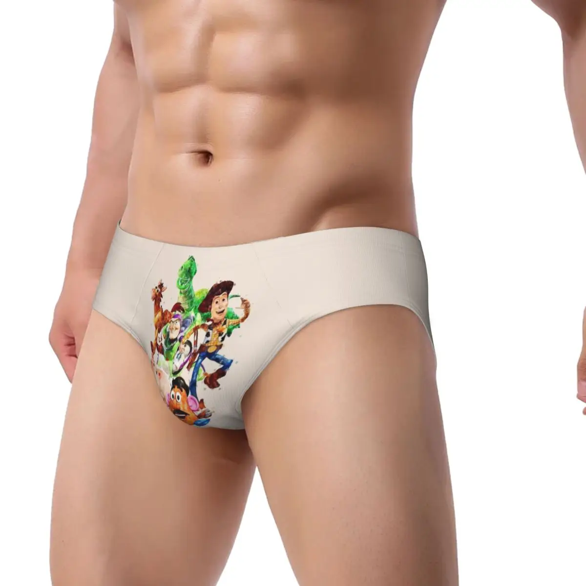 Custom Toy Story Buzz Lightyear Woody Briefs Underwear Men Comfortable Stretch Underpants