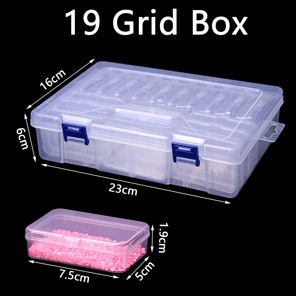 10/14/24/19/30 Bottles Diamond Painting Box Diamond Embroidery Accessories Diamond Mosaic Carry Case Container Storage Box Tools