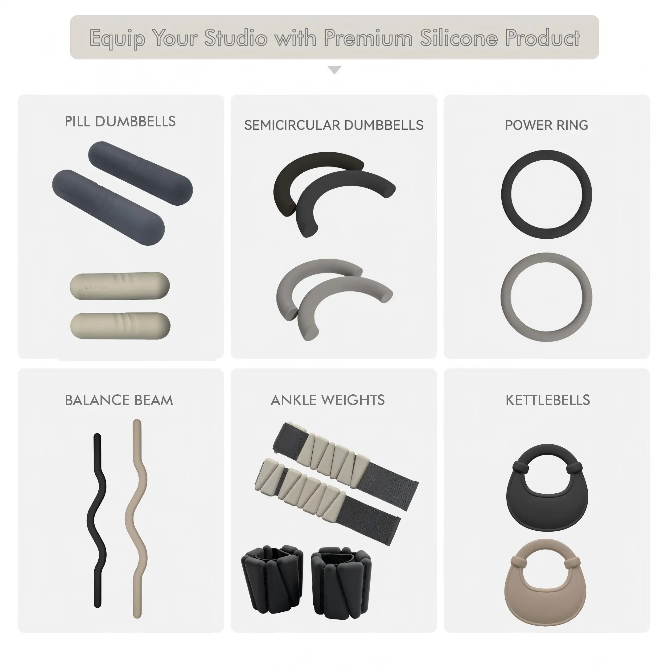 Custom Color Pilates Studio Dumbbell Practice Pilates Eco-Friendly Arched Rubber Yoga Mat