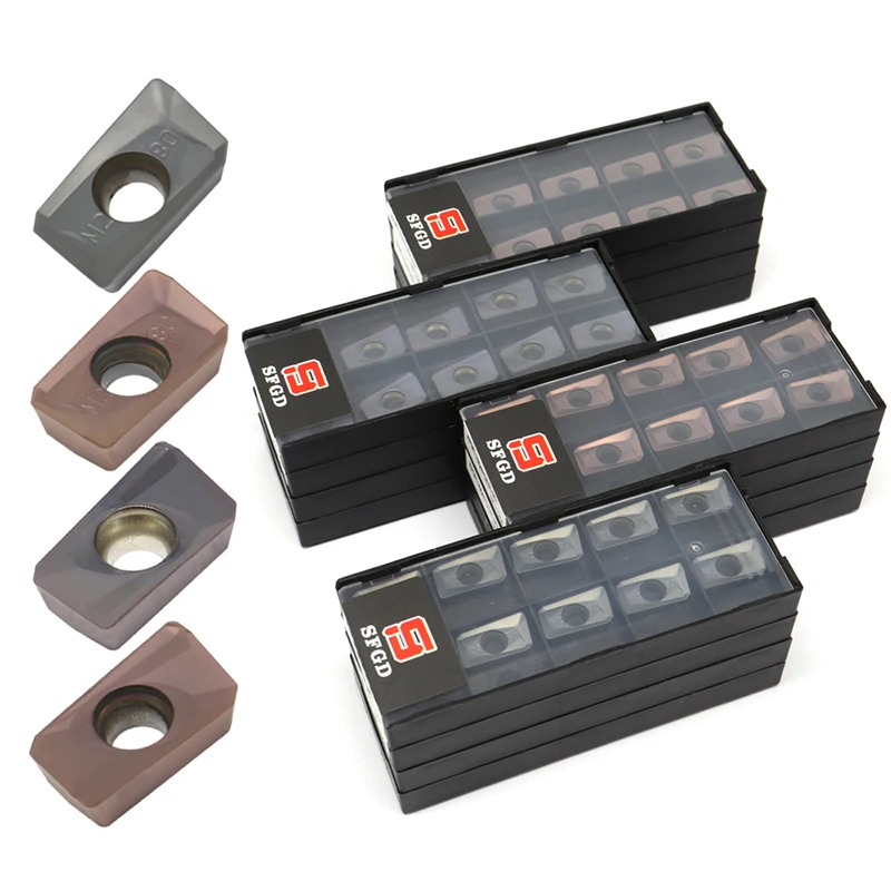 Ferramentas de Torno Sfgd Apmt1604pder h2 m2 Sf1030e Sf1125e Ferramenta de Fresagem Carbide Inserir Cnc Apmt 1604 Fresa Insere Boas Placas