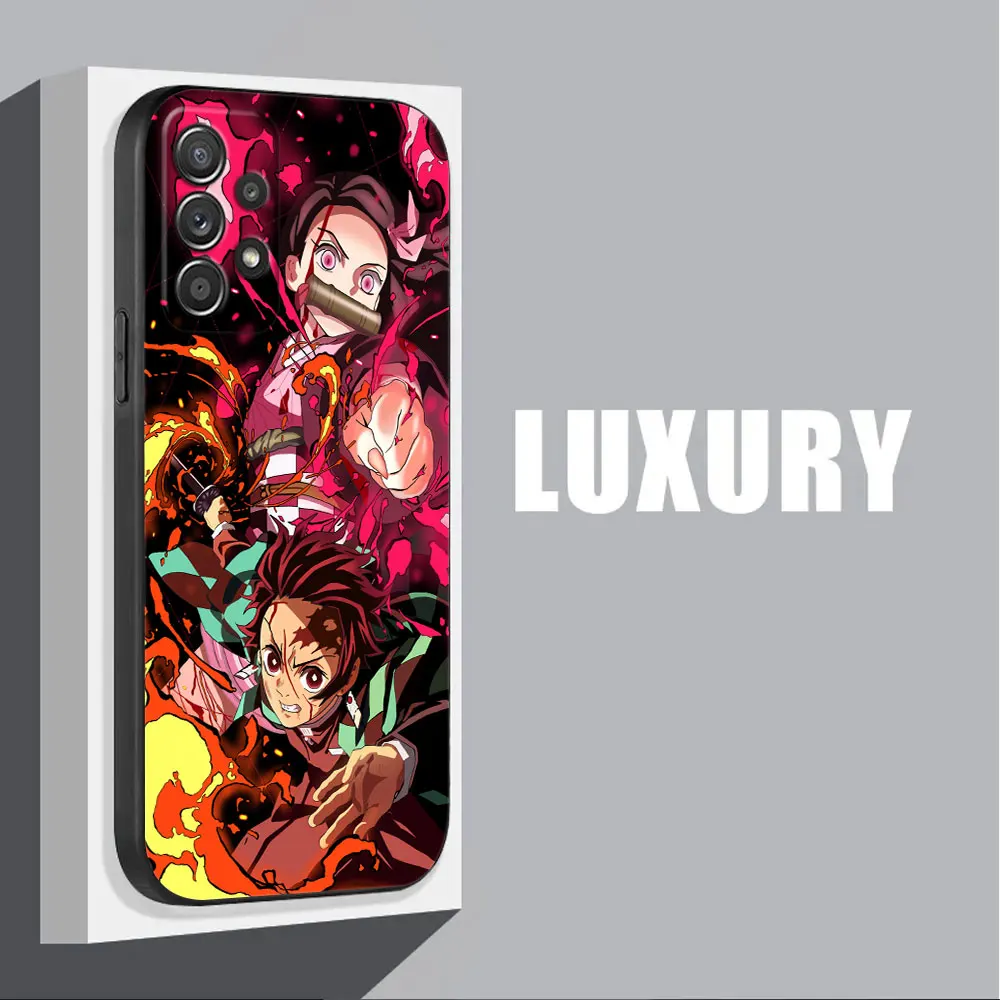 Demon Tanjiros Anime Slayers Case For Samsung Galaxy A15 A25 A24 A23 A22 A21S A20s A13 A05S A04 A03 A14 Cover Kimetsus-No-Yaibas