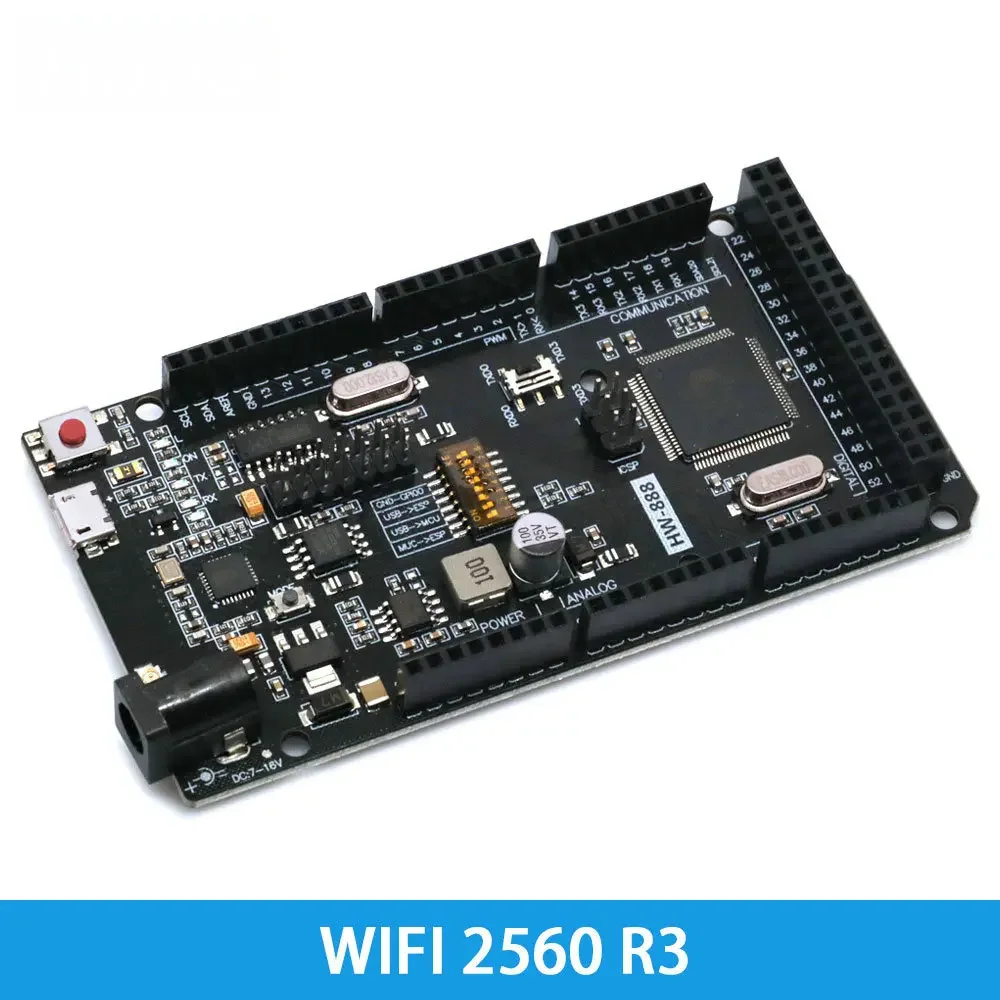 Mega2560 + WiFi R3 CH340G 32Mb memory USB-TTL  Compatible for Arduino Mega NodeMCU WeMos Development board ATmega2560+ESP8266