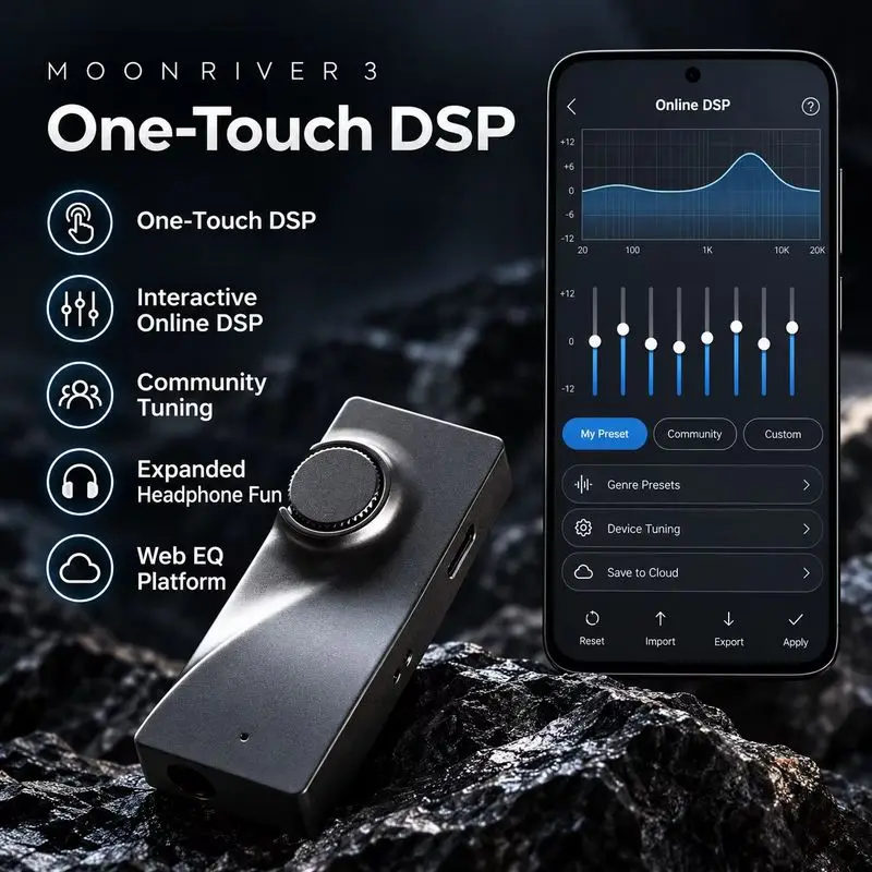 Moonriver3 Lossless Decoding Dongle Hifi Audio Adapter Type-C Portable Dac With Dsp Volume Control Pd 60w Fast Charging