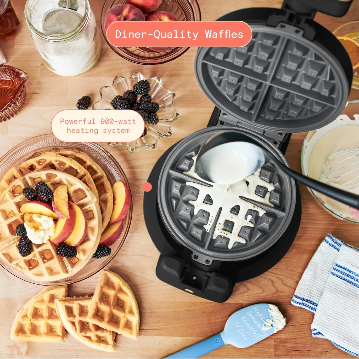 Bélgica máquina rotativa waffle, conjunto de ferramentas, bakeware, gergelim preto