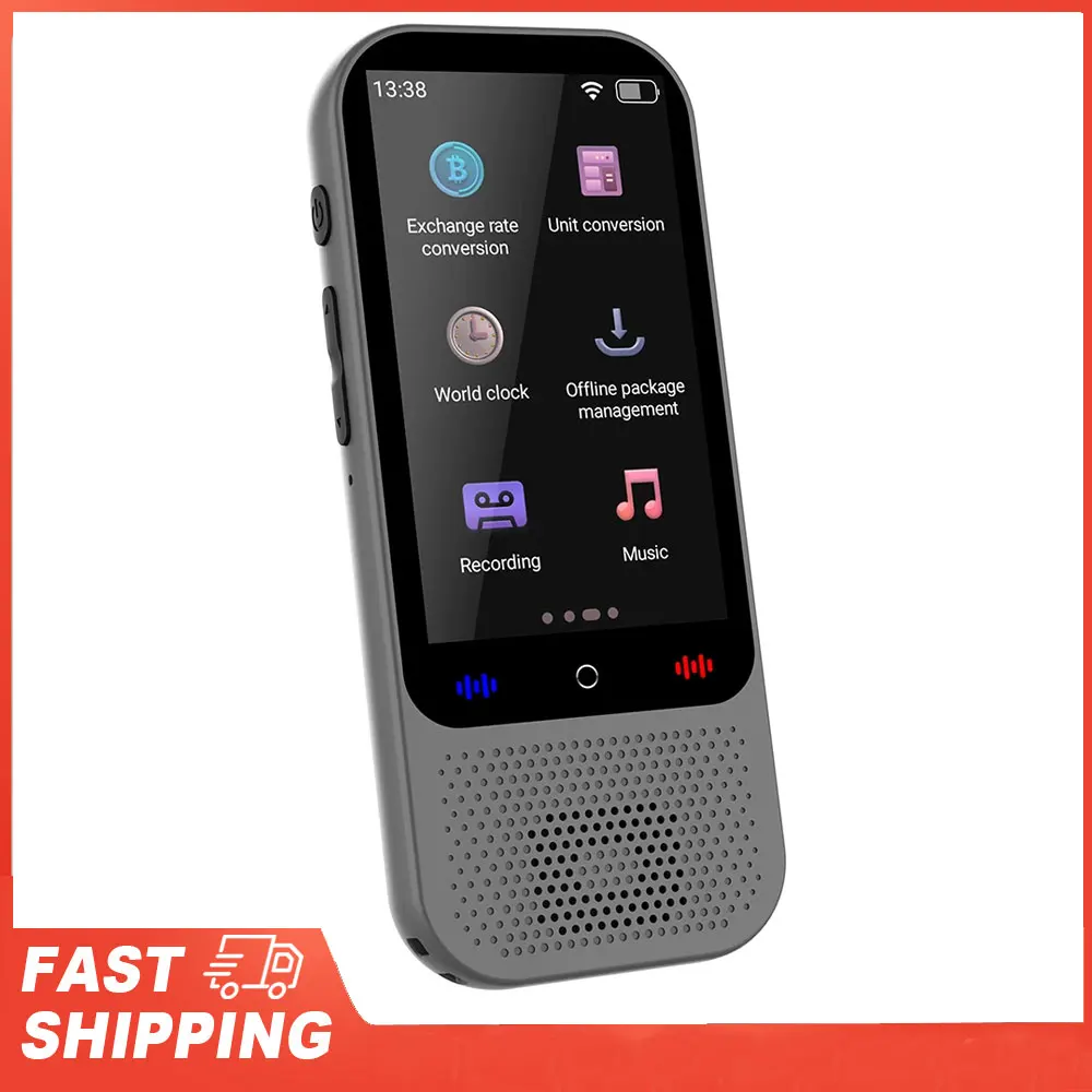 

Портативное устройство языкового переводчика S80 Pro, 16 автономных перевода, функция ChatGPT с 138 языками голосового перевода