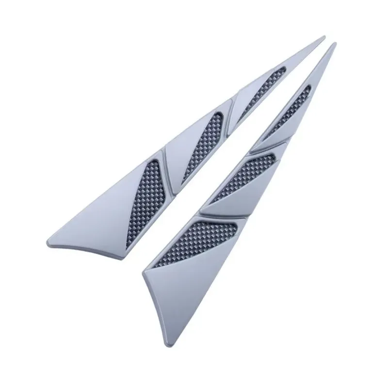 

Popu For Flow Intake Auto Exterior Hood Side Door Decorative Cover Trim ABS Sticker 2pcs Fashion Universal Car Hood Vent Air Sid