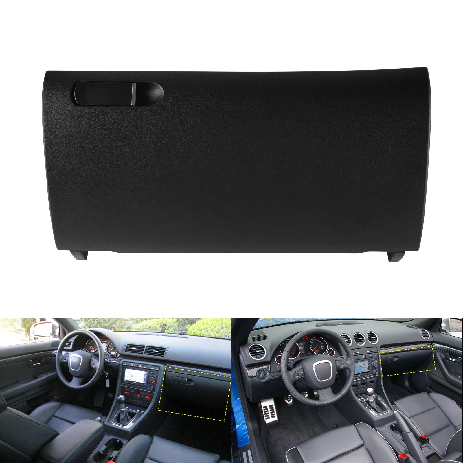 

Schwarz Handschuhfach Deckel Klappe Mit Schnalle fur Audi A4 8E B6 B7 8E1857124A