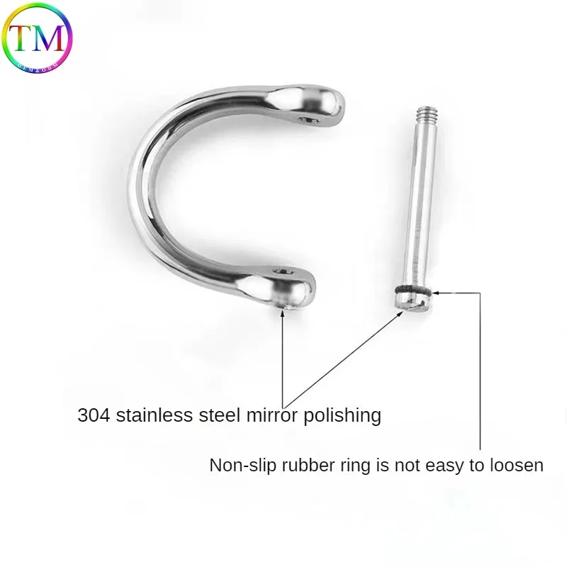 Hebillas de zapatos de caballo de Metal de acero, Clip lateral para bolsos de cuero, gancho de anillo de cinturón, accesorios de Hardware de equipaje ajustables Diy, 12mm, 17mm